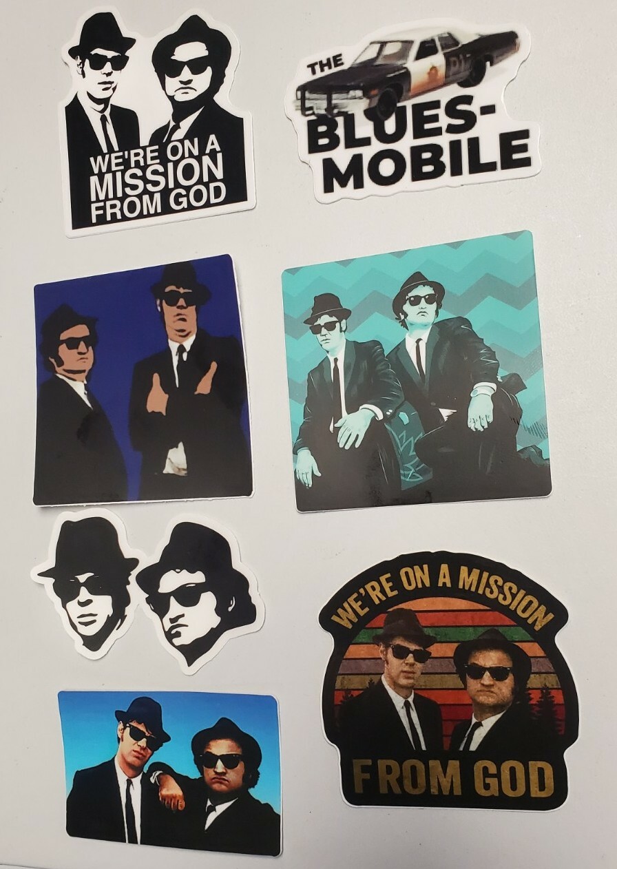 Blues Brothers SNL John Belushi Dan Aykroyd STICKERS VARIETY PACK (7)