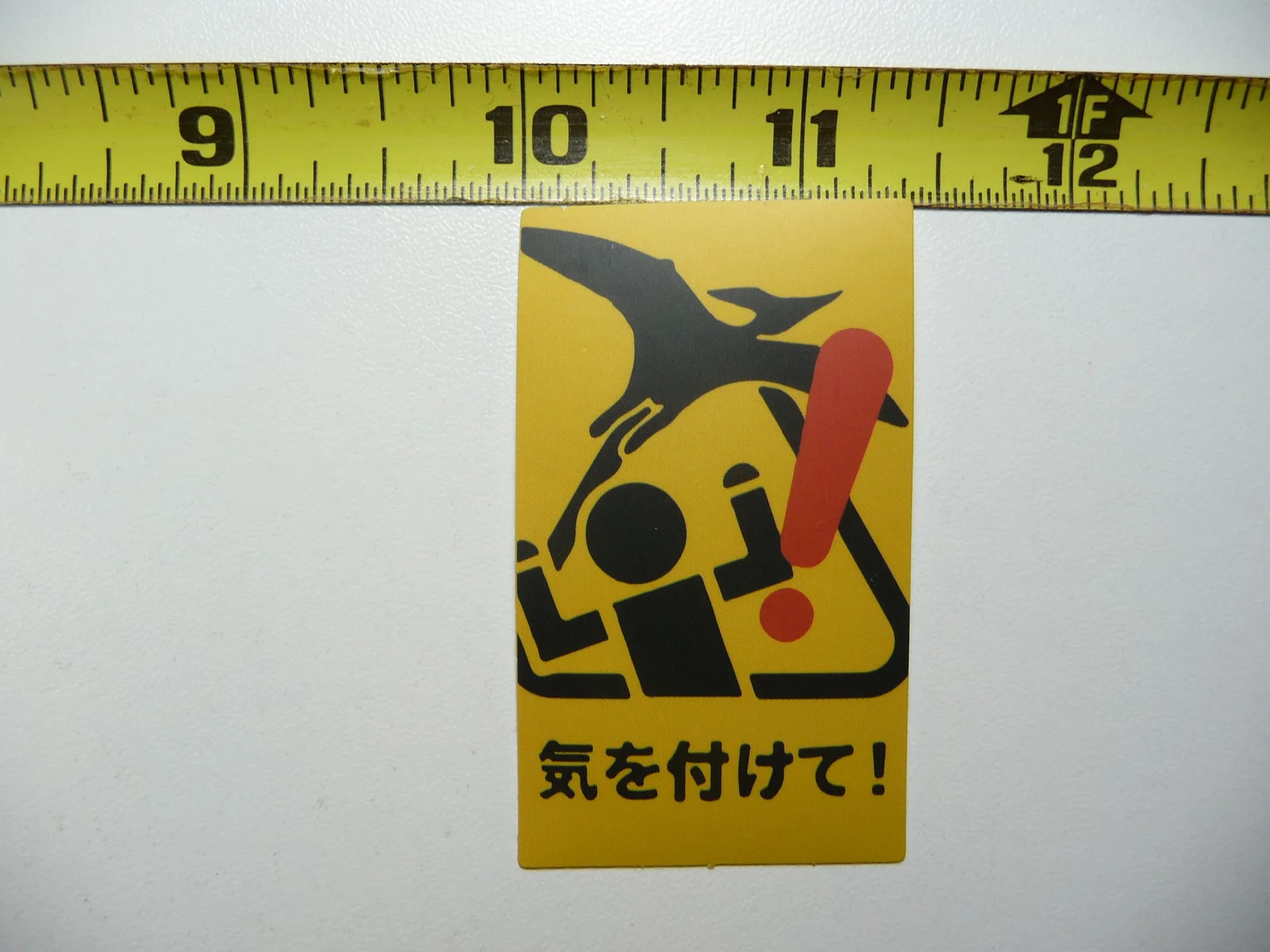 PTERODACTYL ATTACK BEWARE DINOSAUR SMALL STICKER DECAL FUNNY FOR WALL DOOR