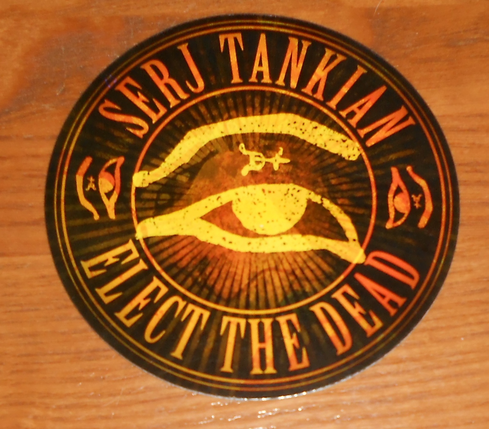 Serj Tankian Elect the Dead Round Sticker 2-Sided 2007 Promo 4” System of a Down