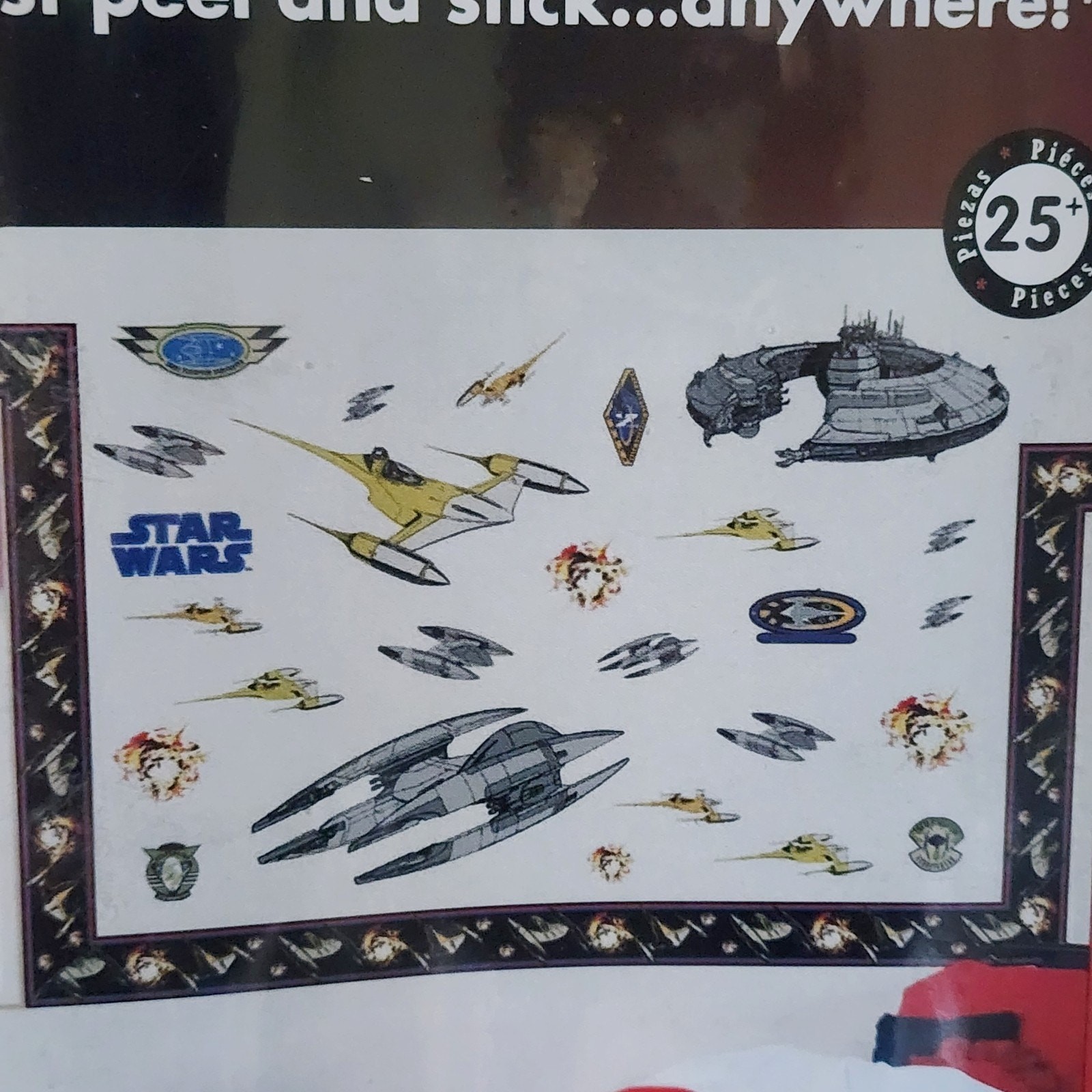 2 Star Wars Episode 1 TPM Jumbo Stick-Ups Set Of 25 Total 50 Wall Stickers 1999