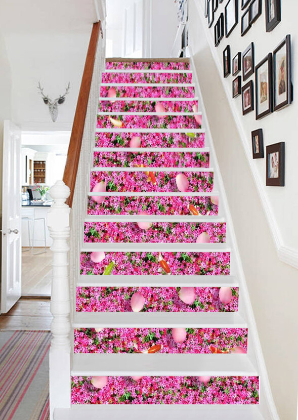 3D Romantic Petals AZ311 Stair Risers Decoration Mural Vinyl Wallpaper Kay