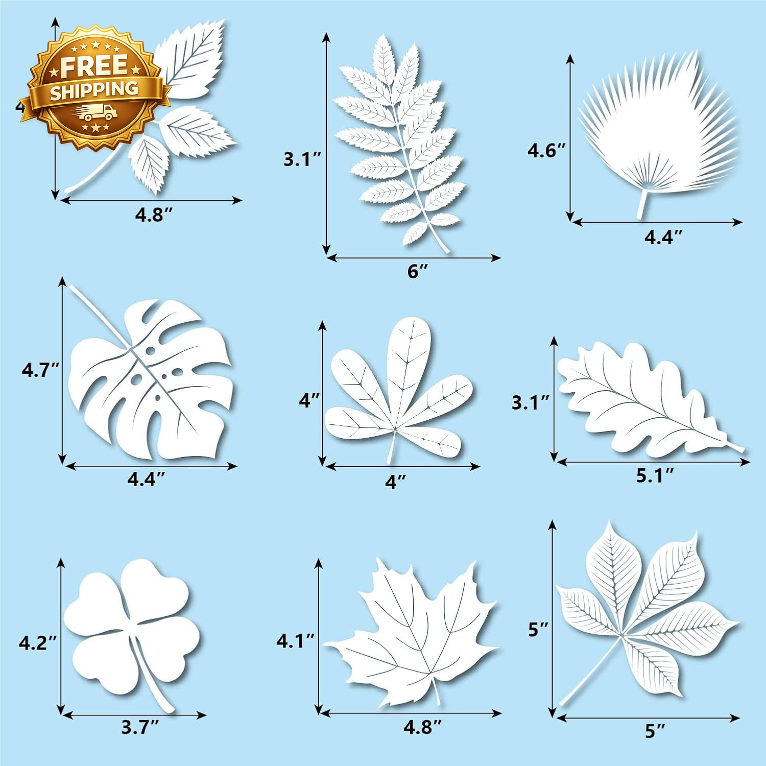 Window Decals for Bird Strikes 52 Pieces Large Leaf Shape anti Collision Window