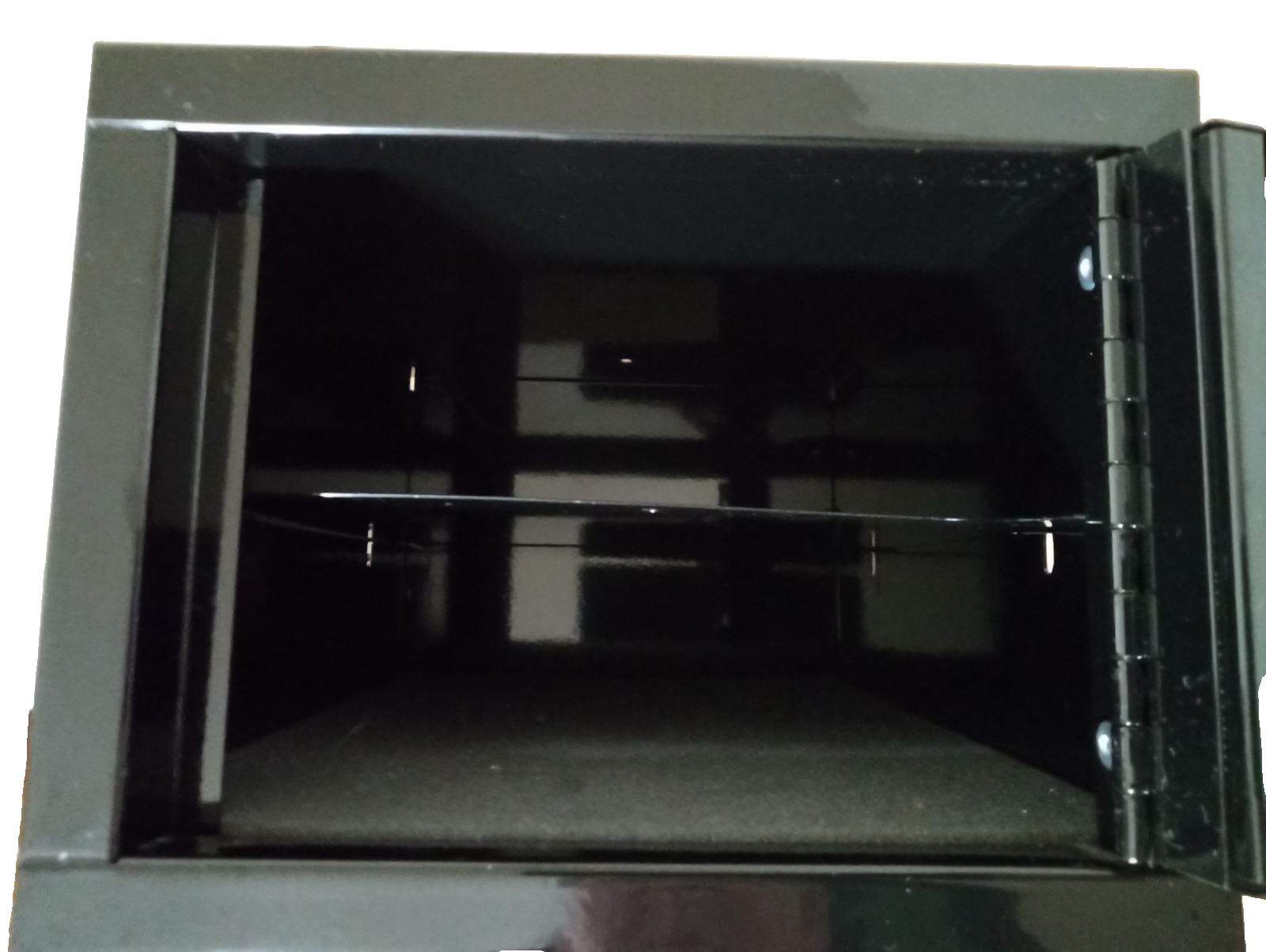 Black Metal Lock Box• Removable Shelf• 2 Keys• 13L x 9W x 7H• Great 4 Handguns!