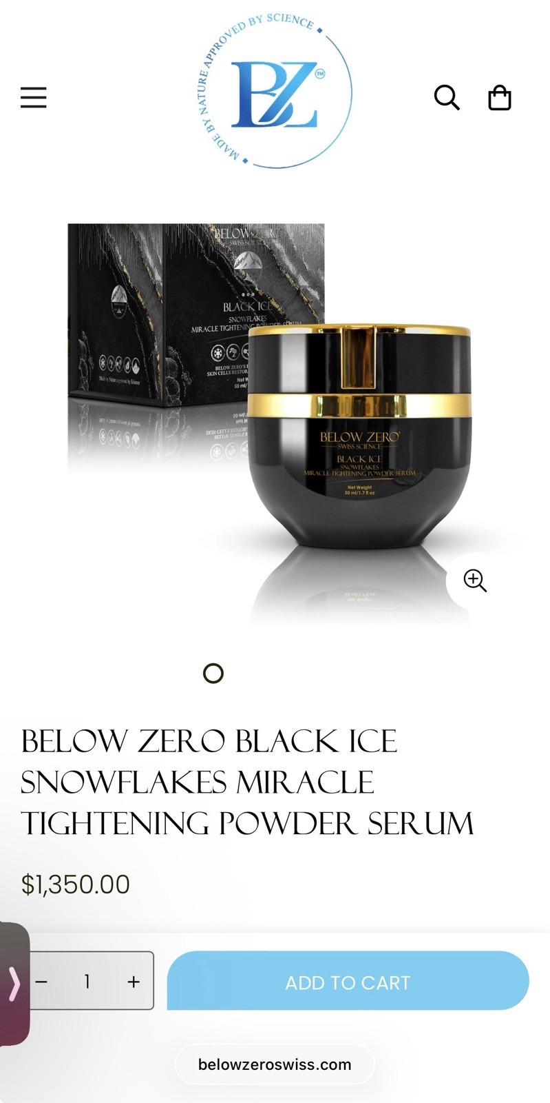 Below Zero Black Miracle Tightening Powder Serum 20+ Treaments ~ Retails $1350