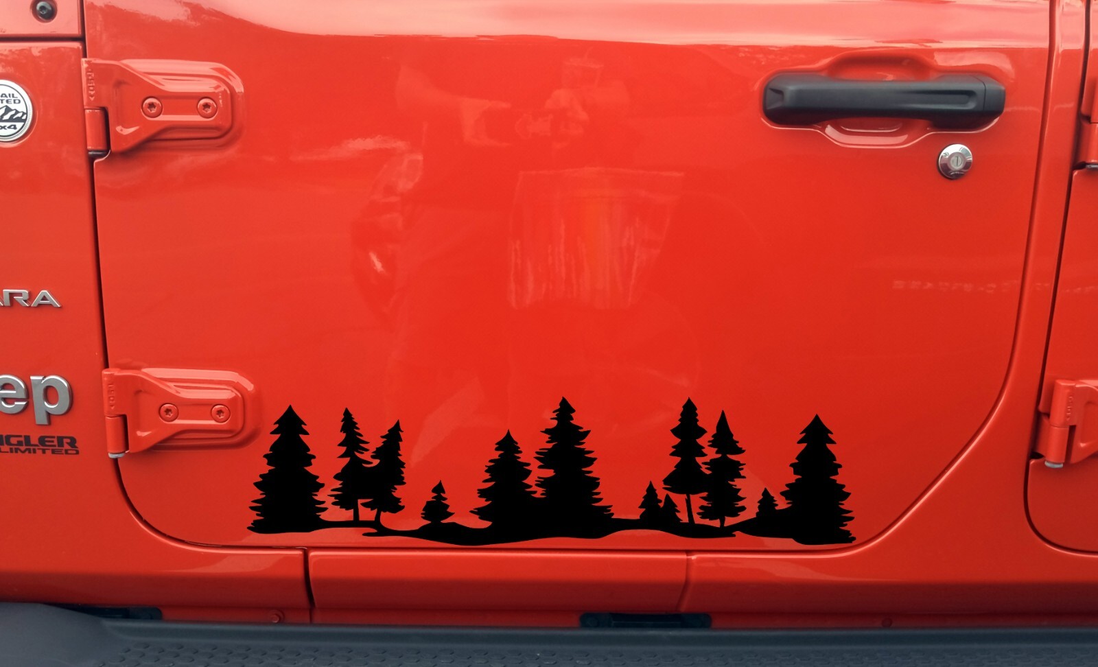 Tree Line Vinyl Decal V2 – Hiking Camping Forest Car Emblem – Die Cut Sticker