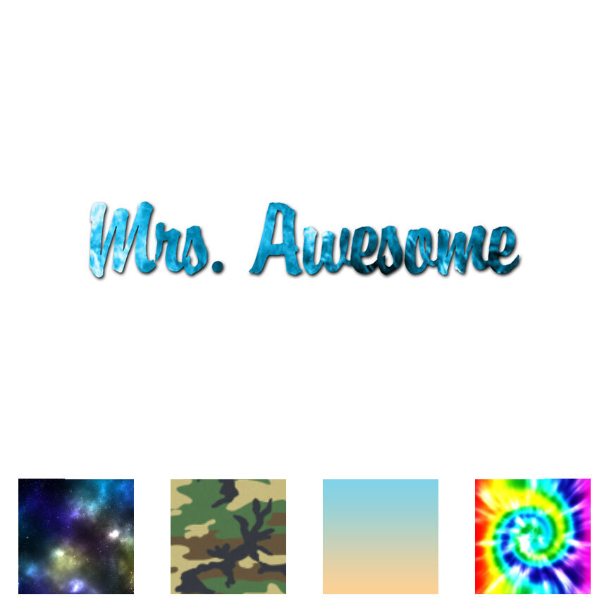 Mrs Awesome – Vinyl Decal Sticker – Multiple Patterns & Sizes – ebn1548
