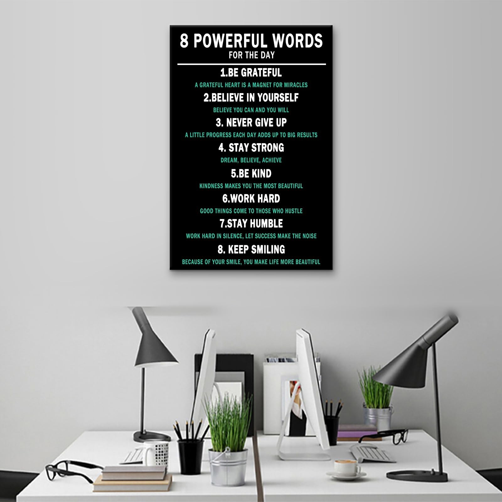 Motivational Wall Art 8 Powerful Words Entrepreneur Quotes Painting Inspirati…