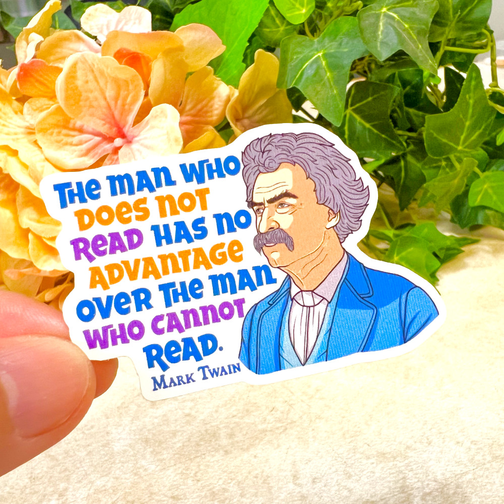Mark Twain Quote Sticker 2pcs | Those Who Read | Mark Twain Sticker | 0102