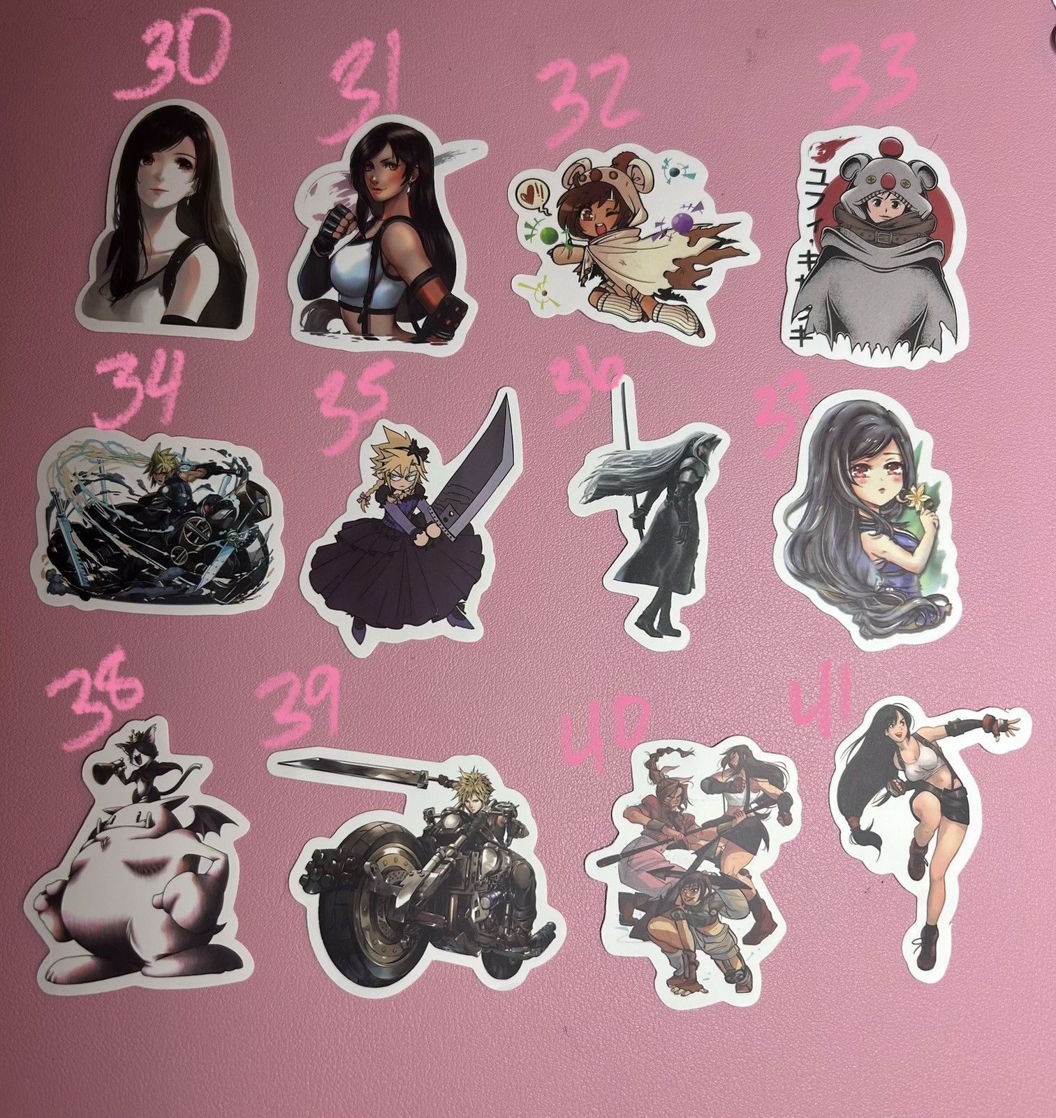 Final Fantasy, Death Note And More Anime Stickers