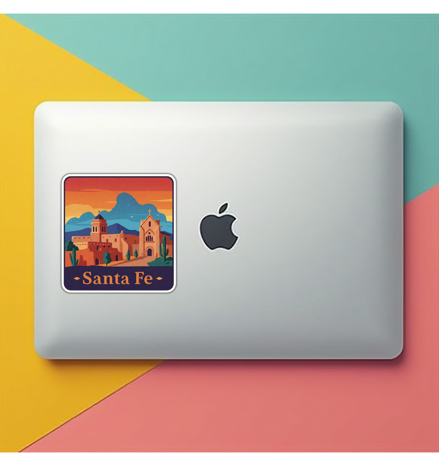 Santa Fe New Mexico Fridge Magnet or Laptop Sticker