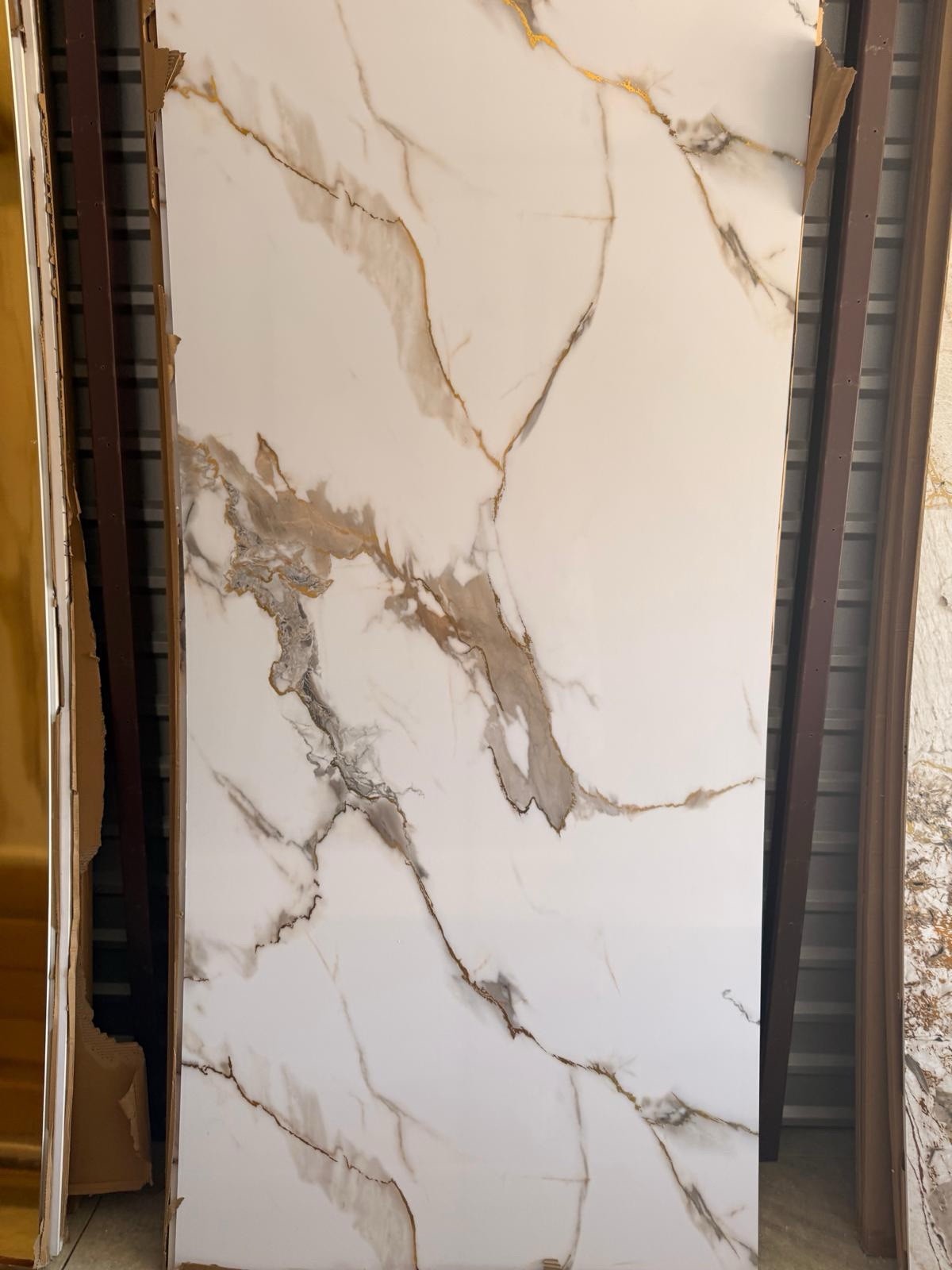 Off-White Eco-Friendly WPC 3D Slat Wall Panels – Waterproof & Fire