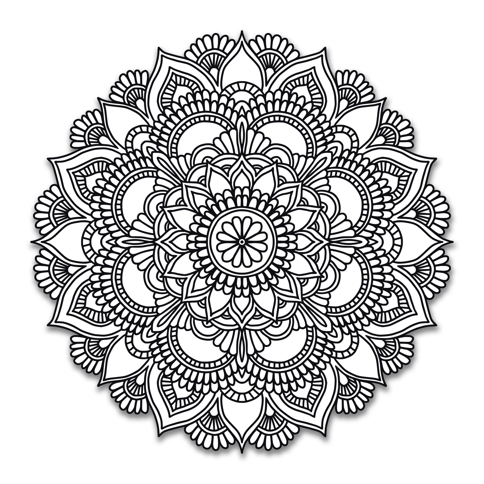 Best BLACK and WHITE Mandala Sticker Ornamental Car Vinyl Decal Bumper Laptop