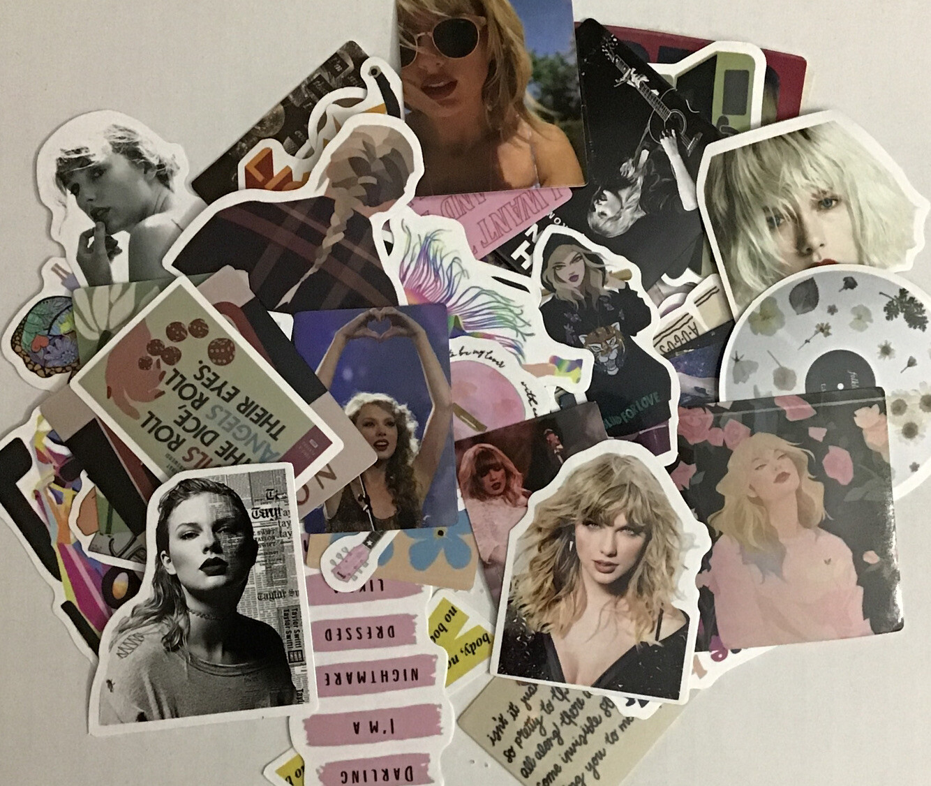 Sticker Lot of 50 – Taylor Swift Theme Stickers – Notebooks/ Hydra Flask/ Laptop