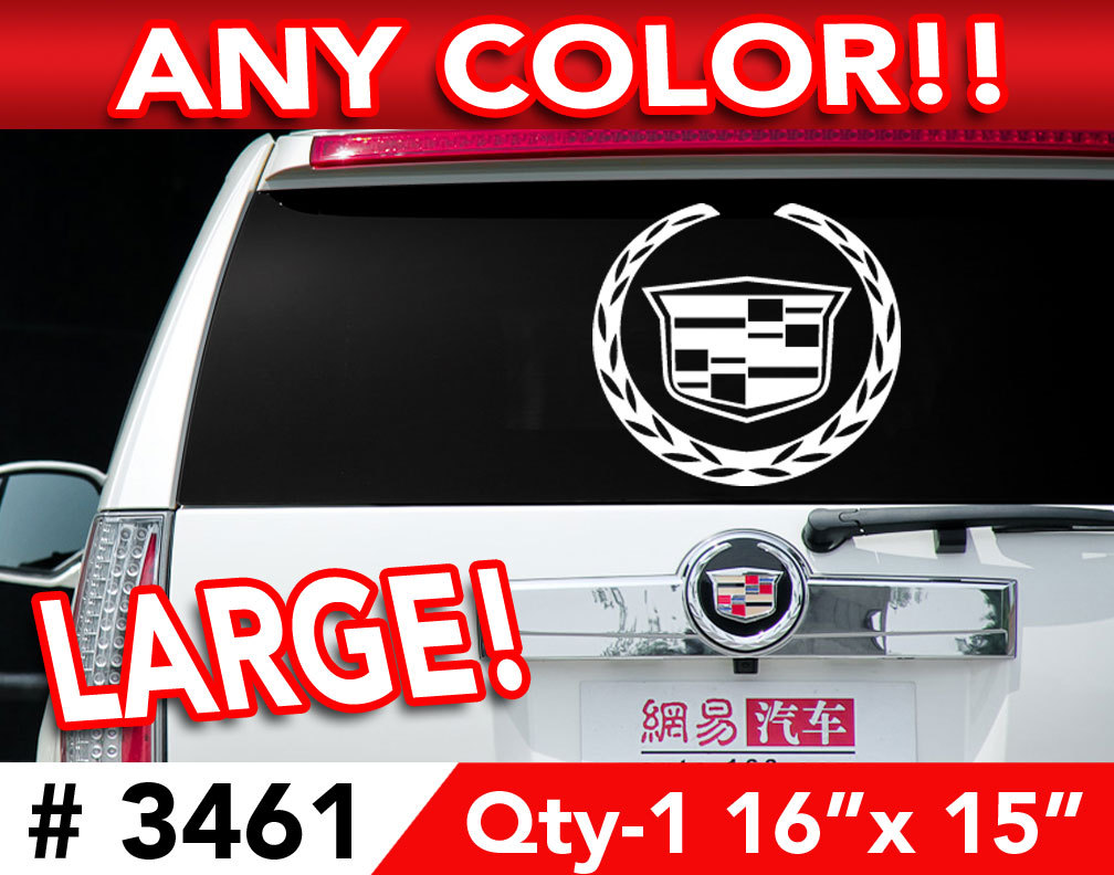 CADILLAC ESCALADE CTS STS DTS LARGE DECAL STICKER 16"w x 15" ANY 1 Color