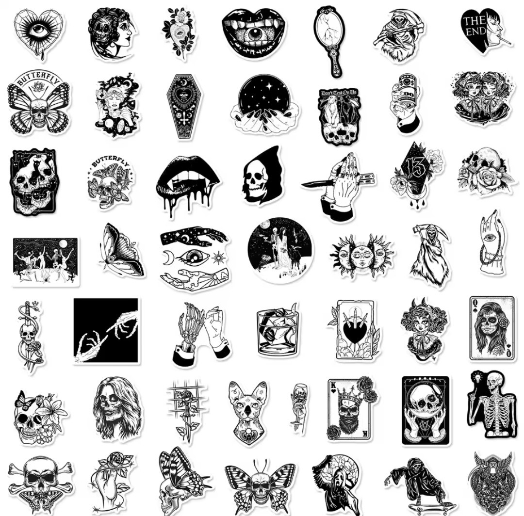 10 pc Gothic Sticker Set Collectible Stickers ST9