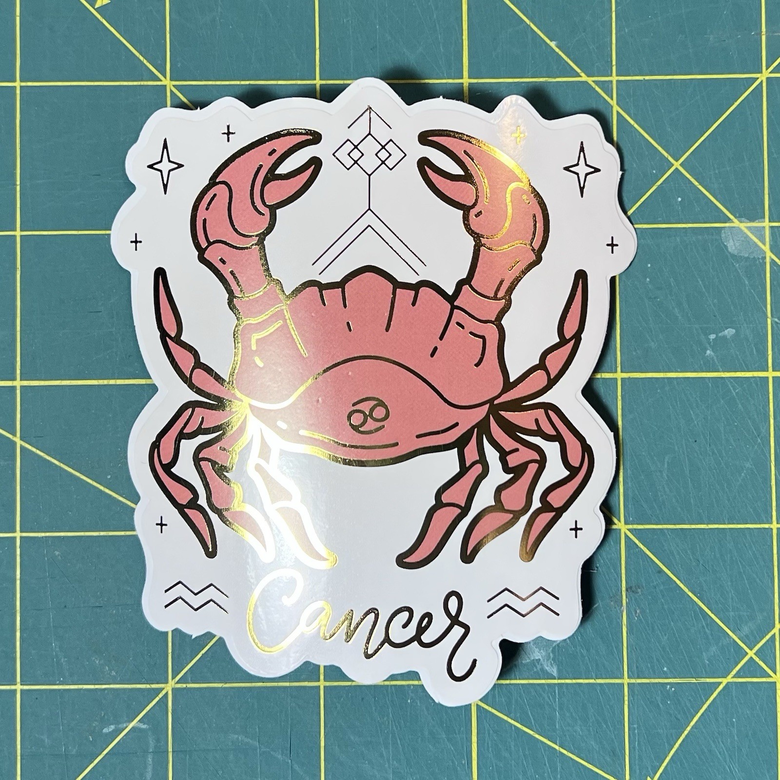 Cancer Vinyl Diecut Sticker UV Fade Resistant Dishwasher Safe 3.5” X 3.5”