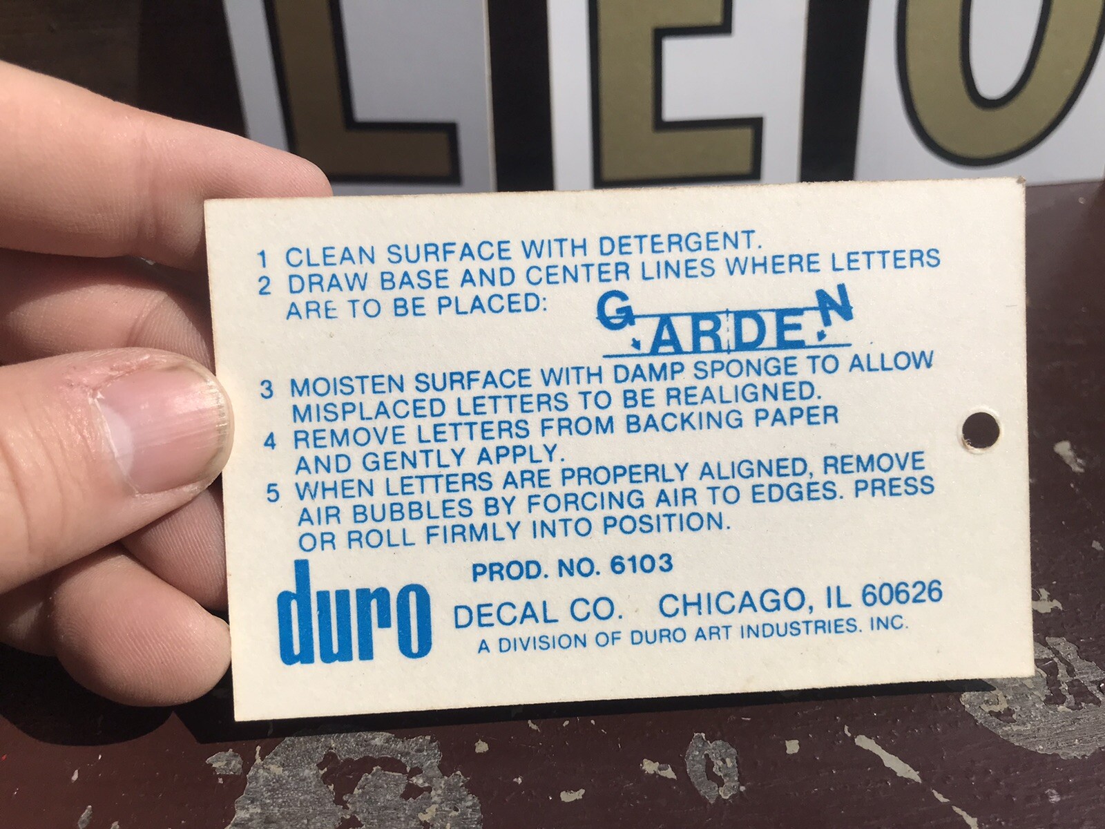 Vintage Duro Decals Bend And Peel Group Of Four CLEO