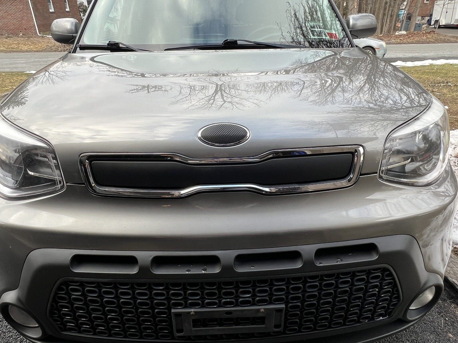 Carbon Fiber Emblem overlay decal Decals graphics fit any 2014 2015 Kia Soul