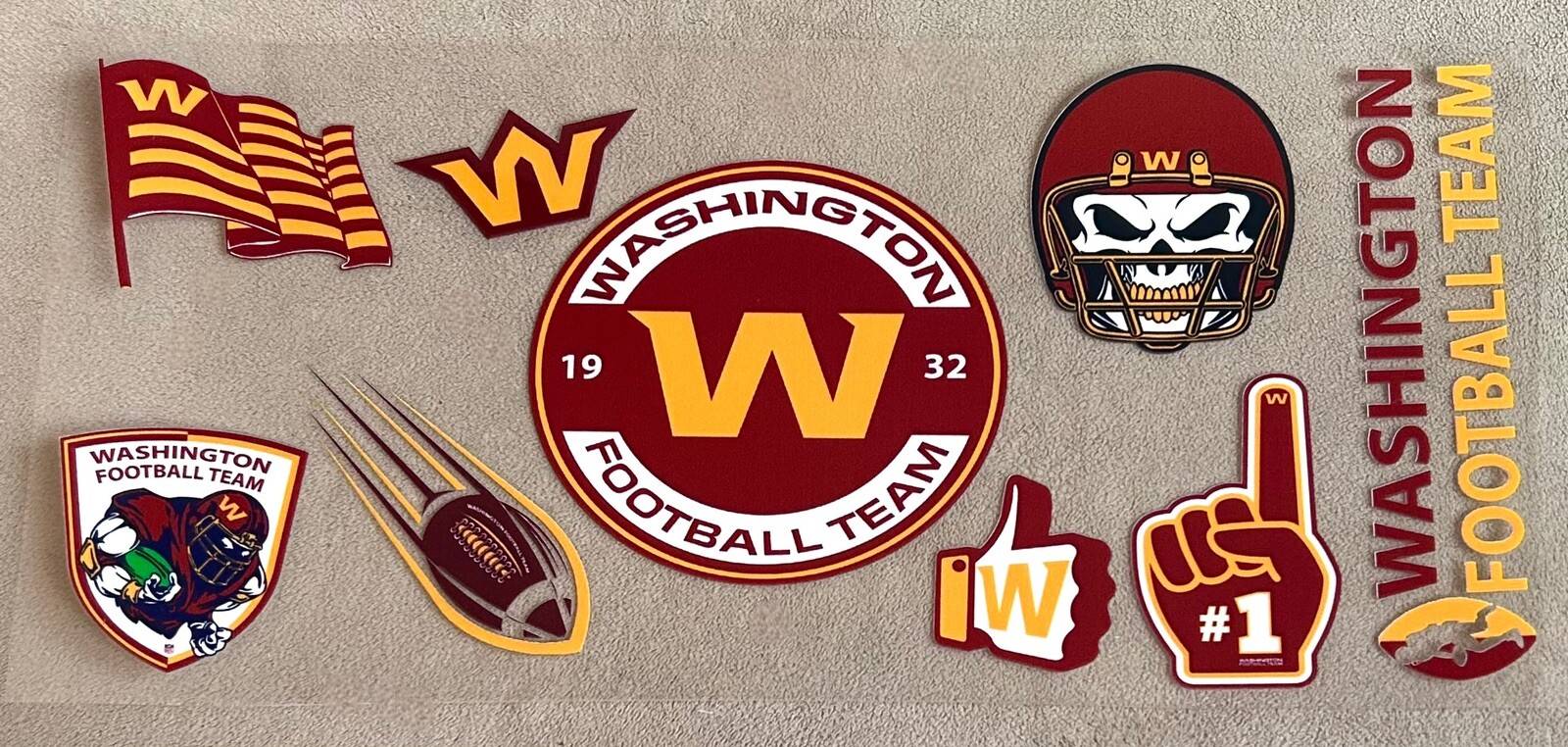 Washington Commanders Football DIY Transfer Sticker Cup Wrap DIY Glasses Bottles