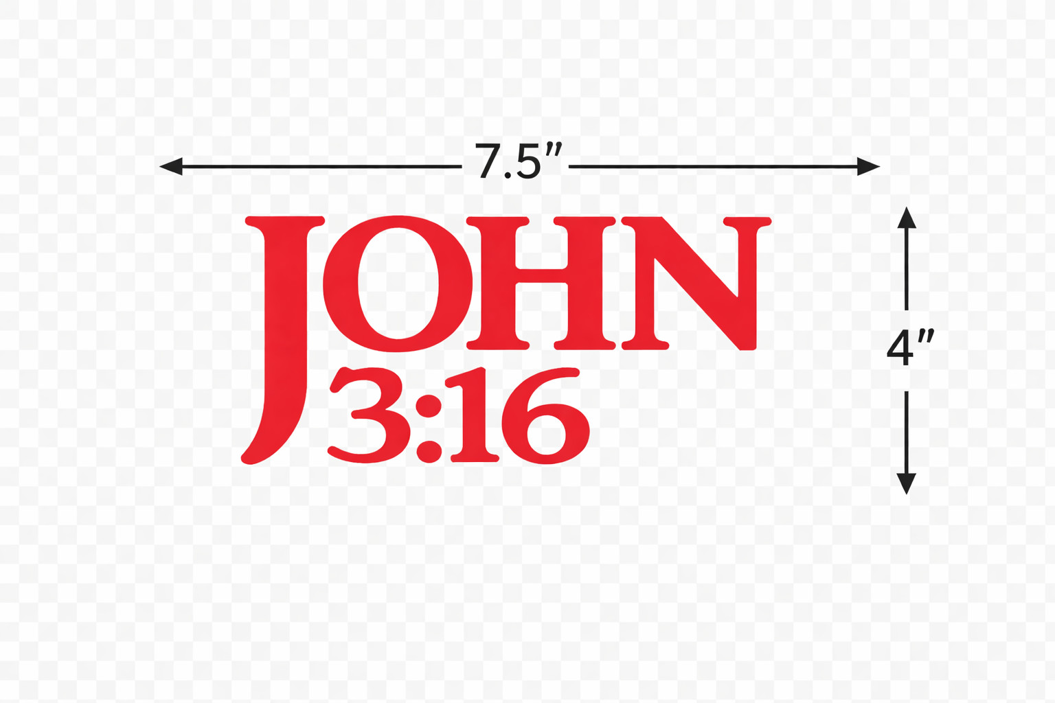 John 3:16 Bible Verse Decal Sticker 7.5-Inches by 4-Inches | Religious