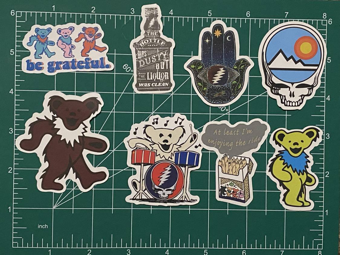 The Grateful Dead Jerry Garcia YOU PICK Waterproof Sticker Decal Laptop Bottle