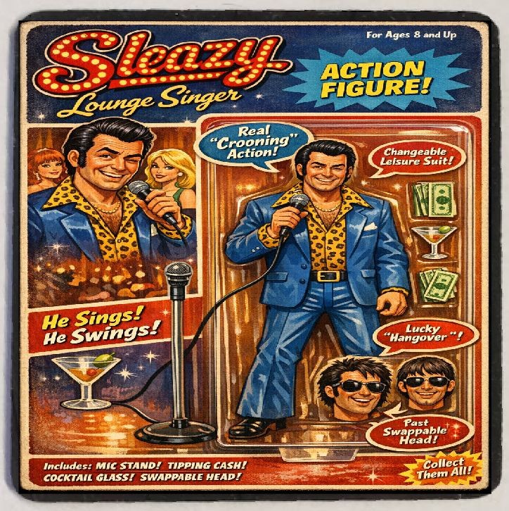 Action Figure Funny Lounge Singer Refrigerator Magnet M272