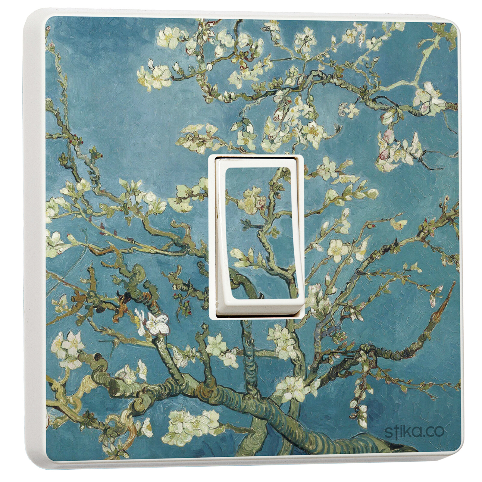 Pack of 2 Almond Blossom, Vincent Van Gogh Art Design for Single Light Switch