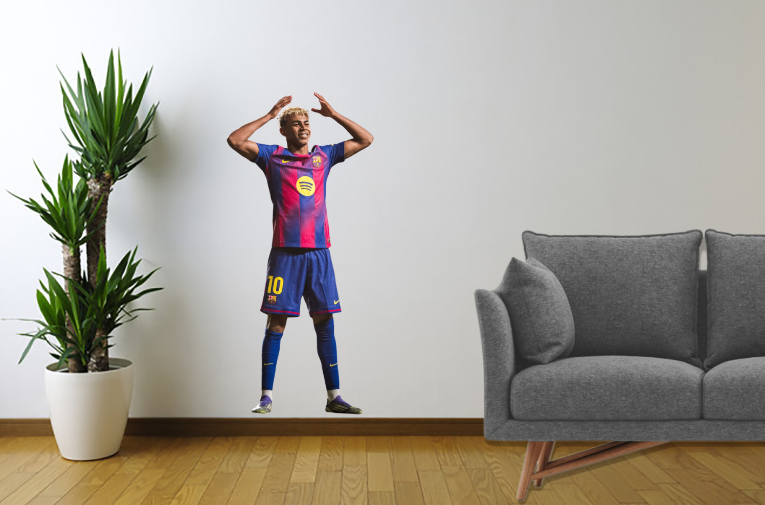Lamine Yamal Wall Sticker Vinyl Removable Decal Soccer Decor Reusable