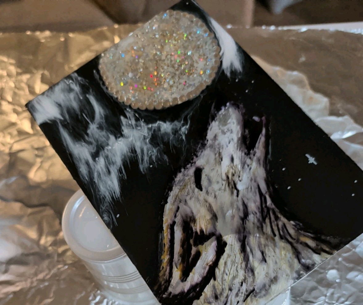 Glass Canvas With Resin Pour Seal