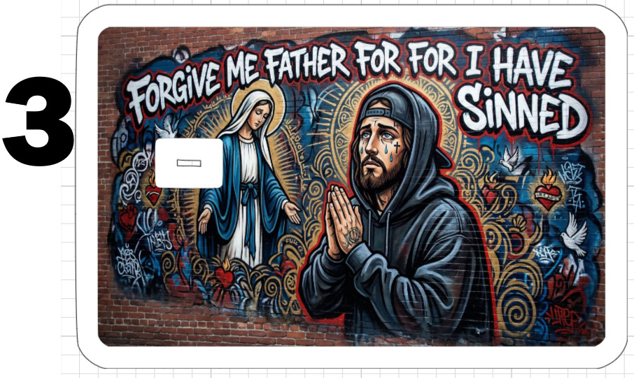 Graffiti Jesus Christ Gift Credit Debit ATM Card Skin Sticker God Love Catholic