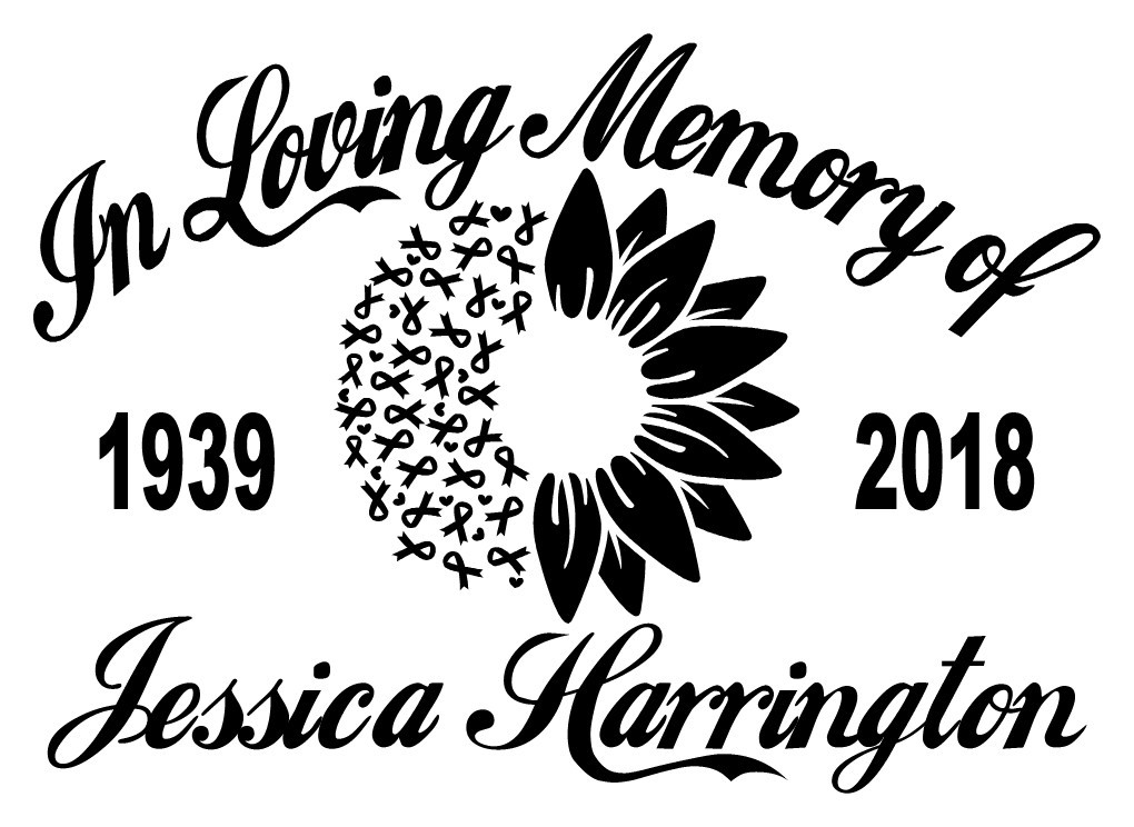 In Loving Memory Decal Cancer Ribbon Flowers | Floral Car Vinyl Sticker Custom