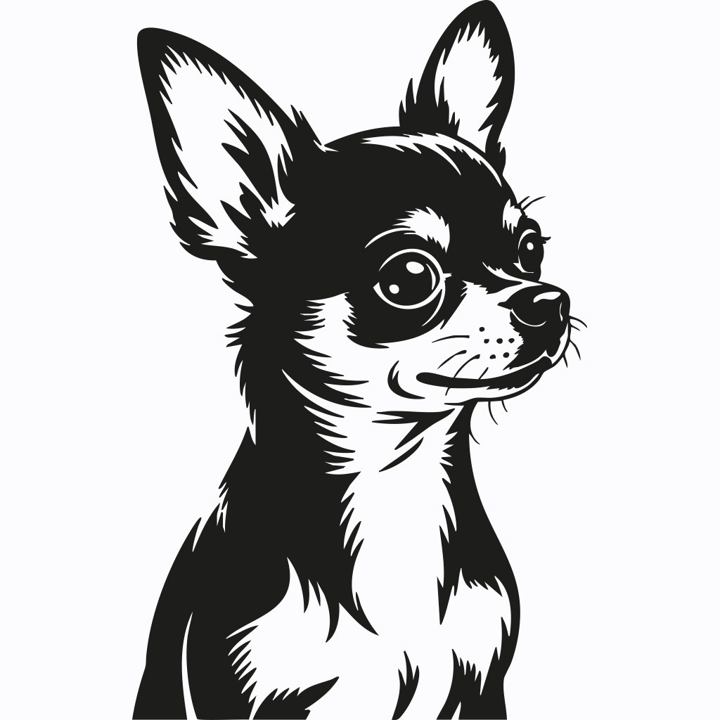 Chihuahua Dog Decal 5×8 in | Cute Chihuahua Silhouette Sticker | Vinyl Car