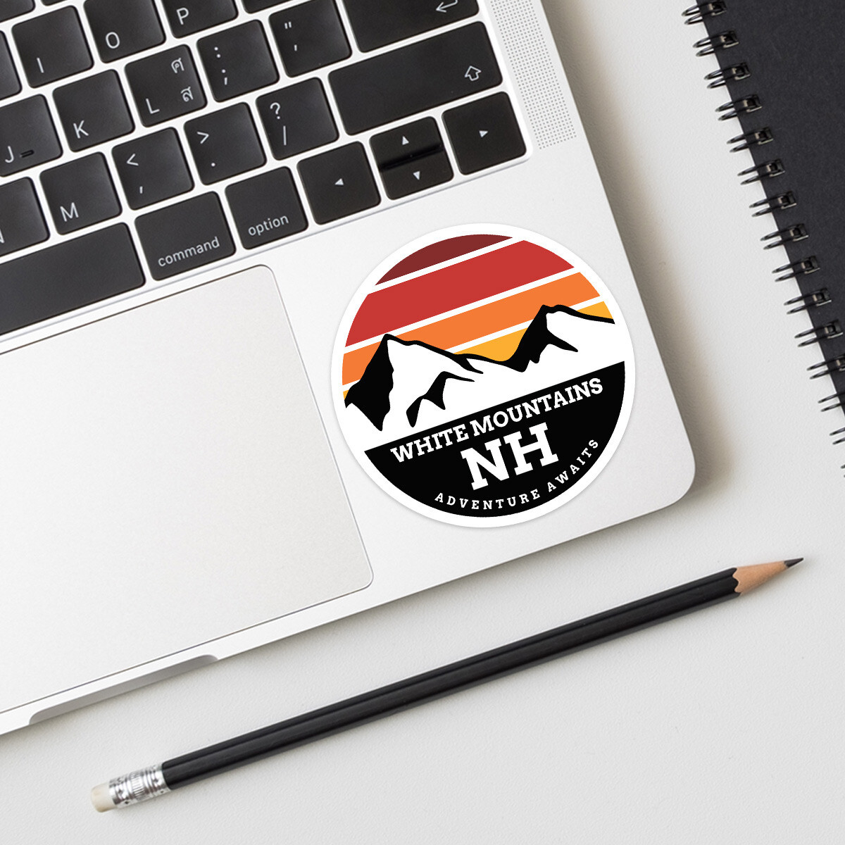 Vinyl Sticker; New Hampshire White Mountains Die Cut Vinyl Sticker