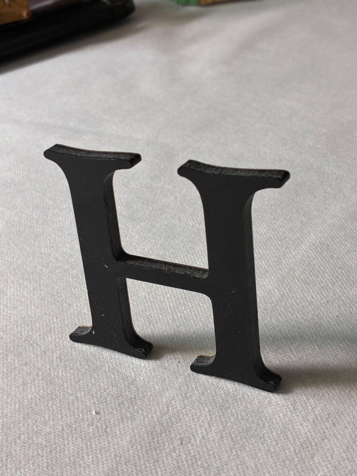 ACRYLIC GOLD FINESHED LETTER ( H ) TALL 3" INCHES