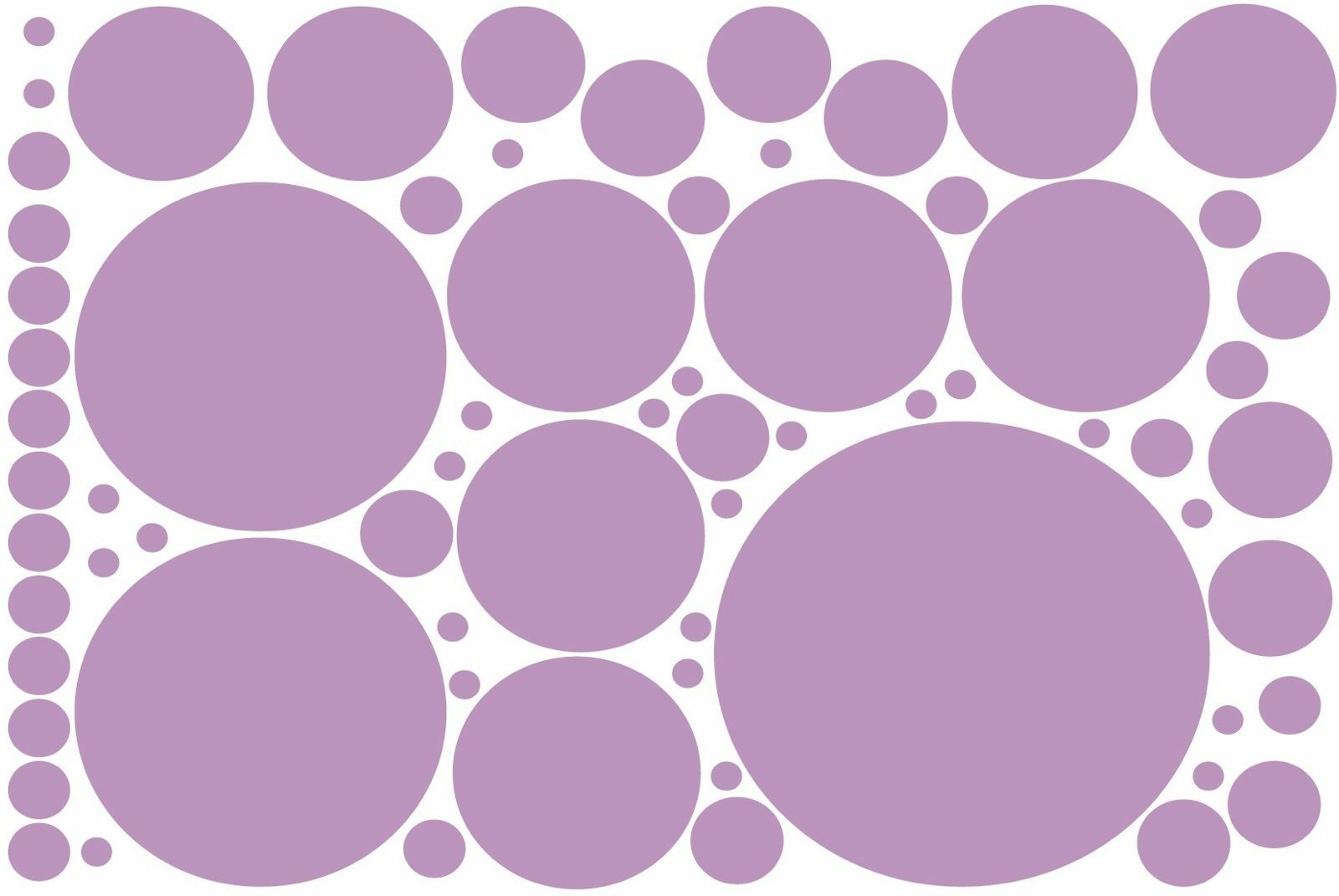 Rapid Vinyl 69 Random Various Sized Polka Dot Vinyl Decal Stickers Removable