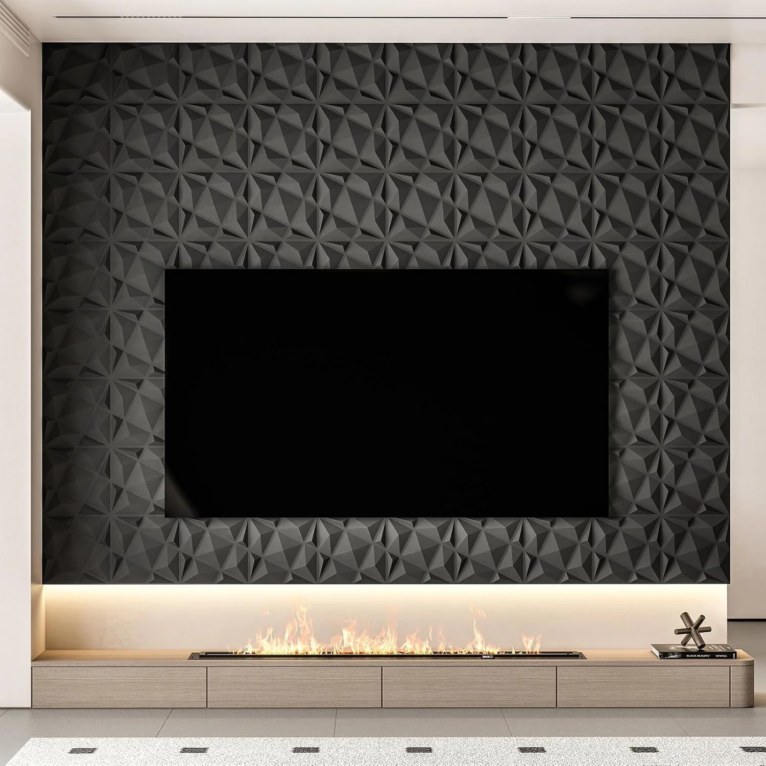 Art3dwallpanels 20 Pack 3D Wall Panels for Interior Wall Decor, 12"x12" White
