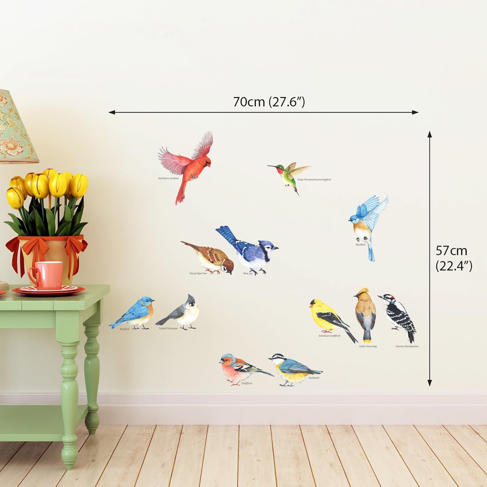 DECOWALL DS2-8042 Little Birds Wall Stickers 2 Count (Pack of 1), 8042