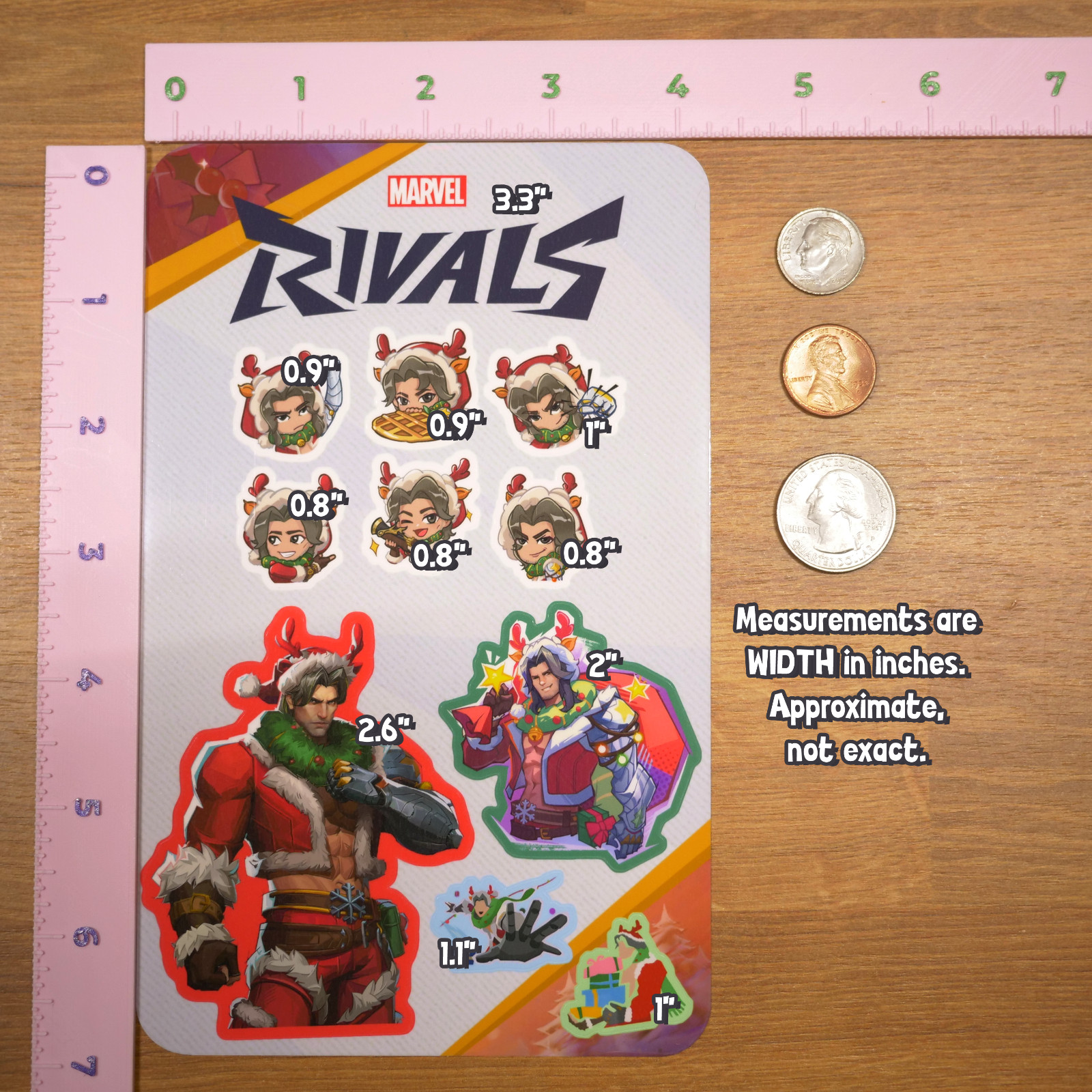 Marvel Rivals Winter Soldier Christmas Skin (Winter Buckaroo) Sticker Sheet