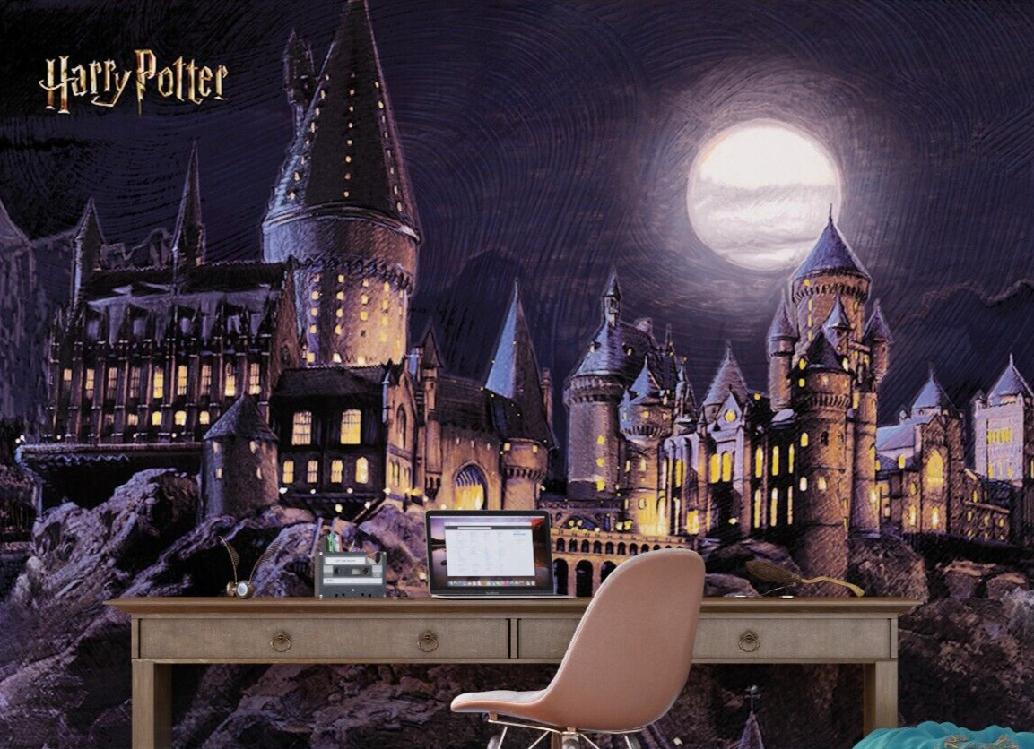 252x182cm wallpaper mural for children's bedroom photo wall Harry Potter Castle