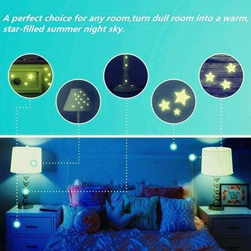 Multi-Sized Glow Stars Ceiling Stickers – Perfect for Kids' Nighttime Dreaming
