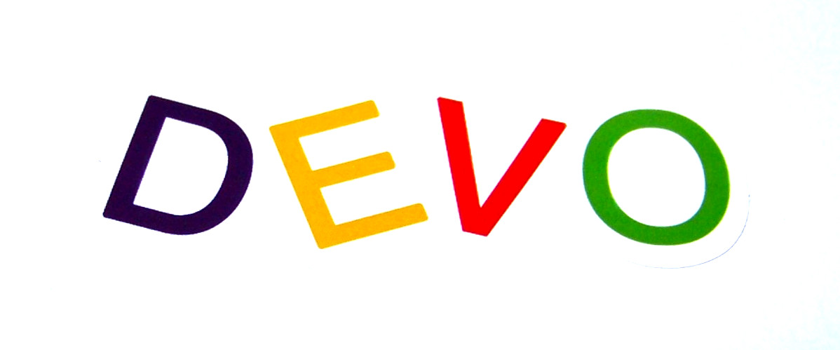DEVO – Logo Cut Sticker Decal Band Music Pop Rock Punk "Whip It" Devo