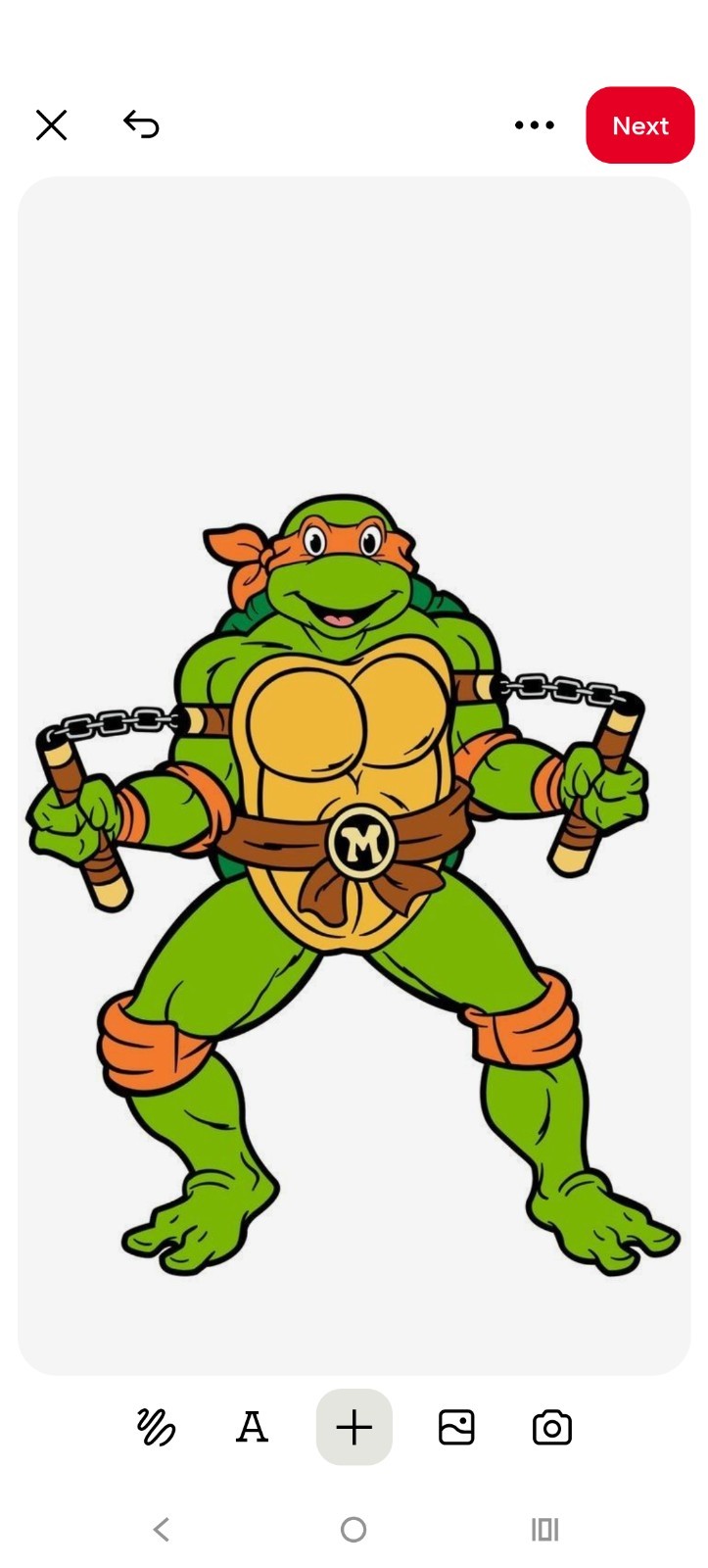 TMNT STICKER X MIKEY STICKER X VYNIL HIGH GLOSS DIECUT STICKER X 3X2 INCHES S