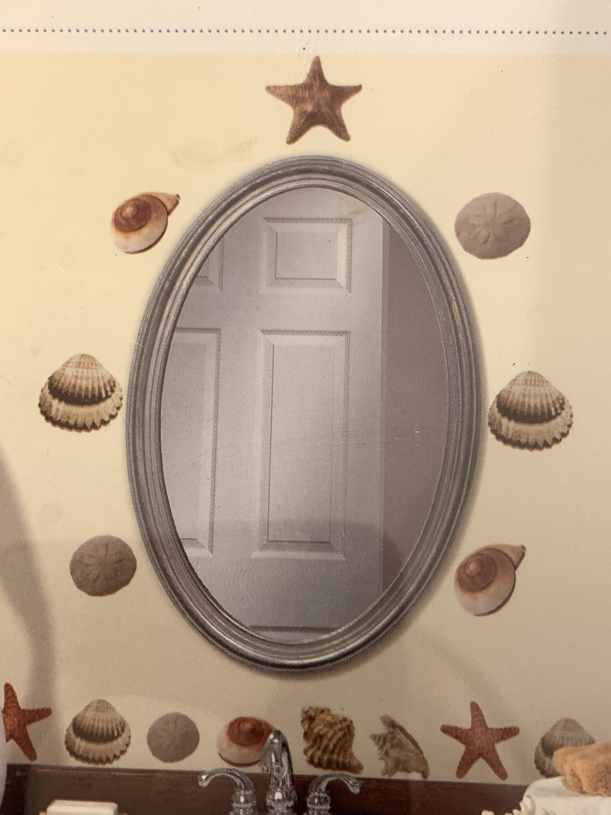 Nautical Seashell & Starfish Peel & Stick (41) Repositionable Wall Decals NEW
