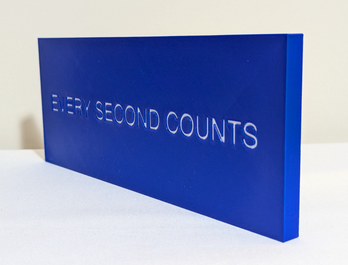 "EVERY SECOND COUNTS" DARK BLUE Plaque The Bear Inspired TV Show Kitchen Sign