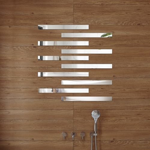 Acrylic Peel and Stick Wall Decor Strips, Vertical Tiles for Entryway & Bathroom