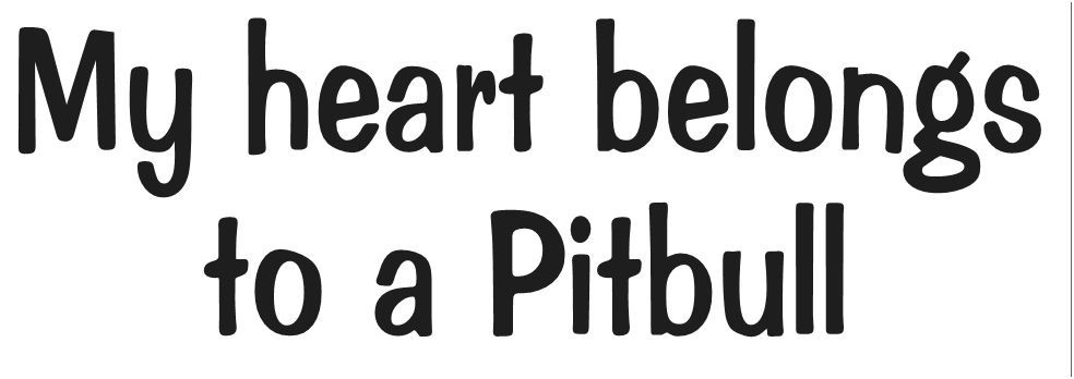 MY HEART BELONGS TO A PITBULL VINYL DECAL DOG BREED LAPTOP WINDOW CHOOSE COLOR