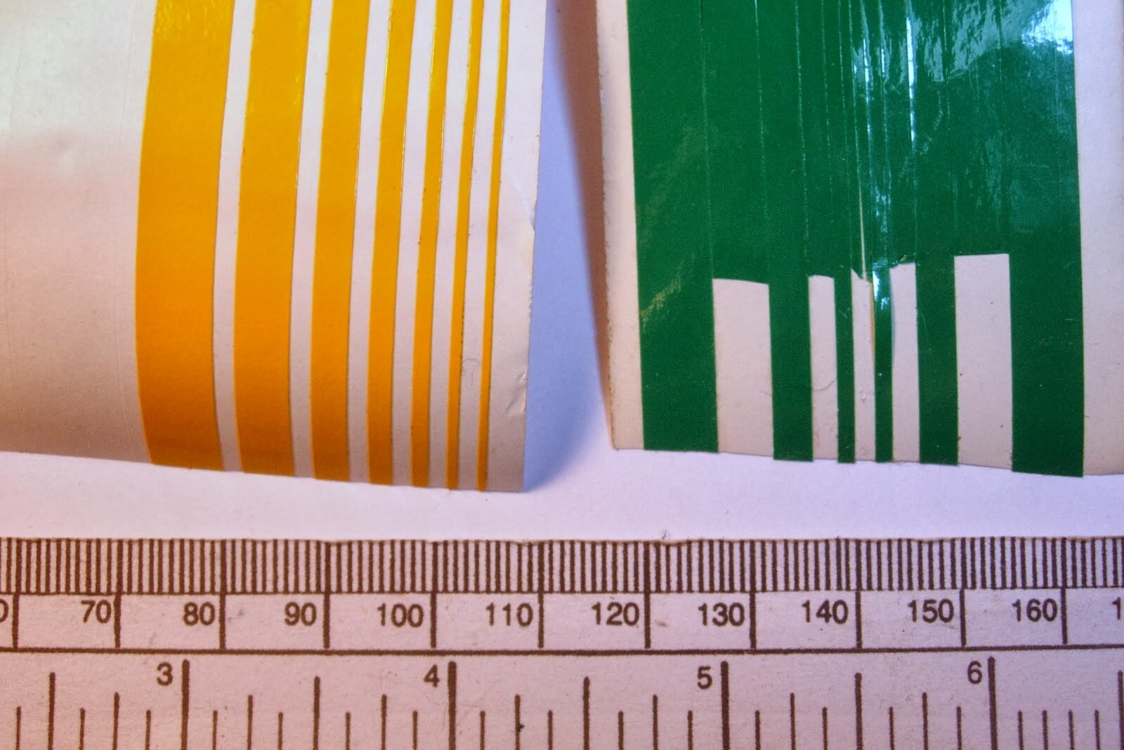 Stika Strip – Self-adhesive vinyl part used rolls 1 of each green / yellow