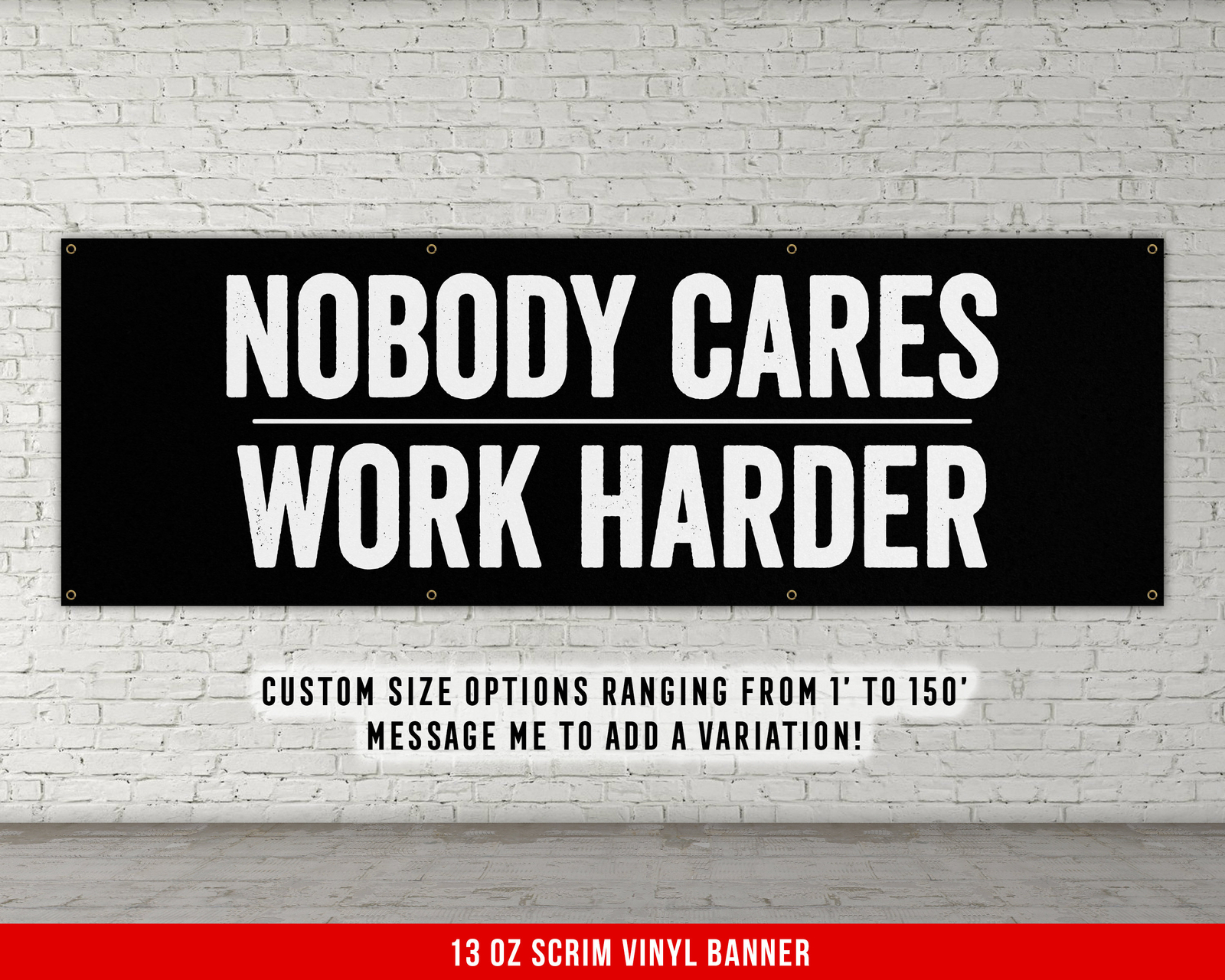 Motivational Fitness Banner – Large Gym Wall Art