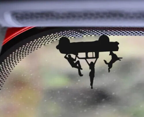 4X4 with Dog and people falling decal Easter Egg windshield FREE SHIPPING-