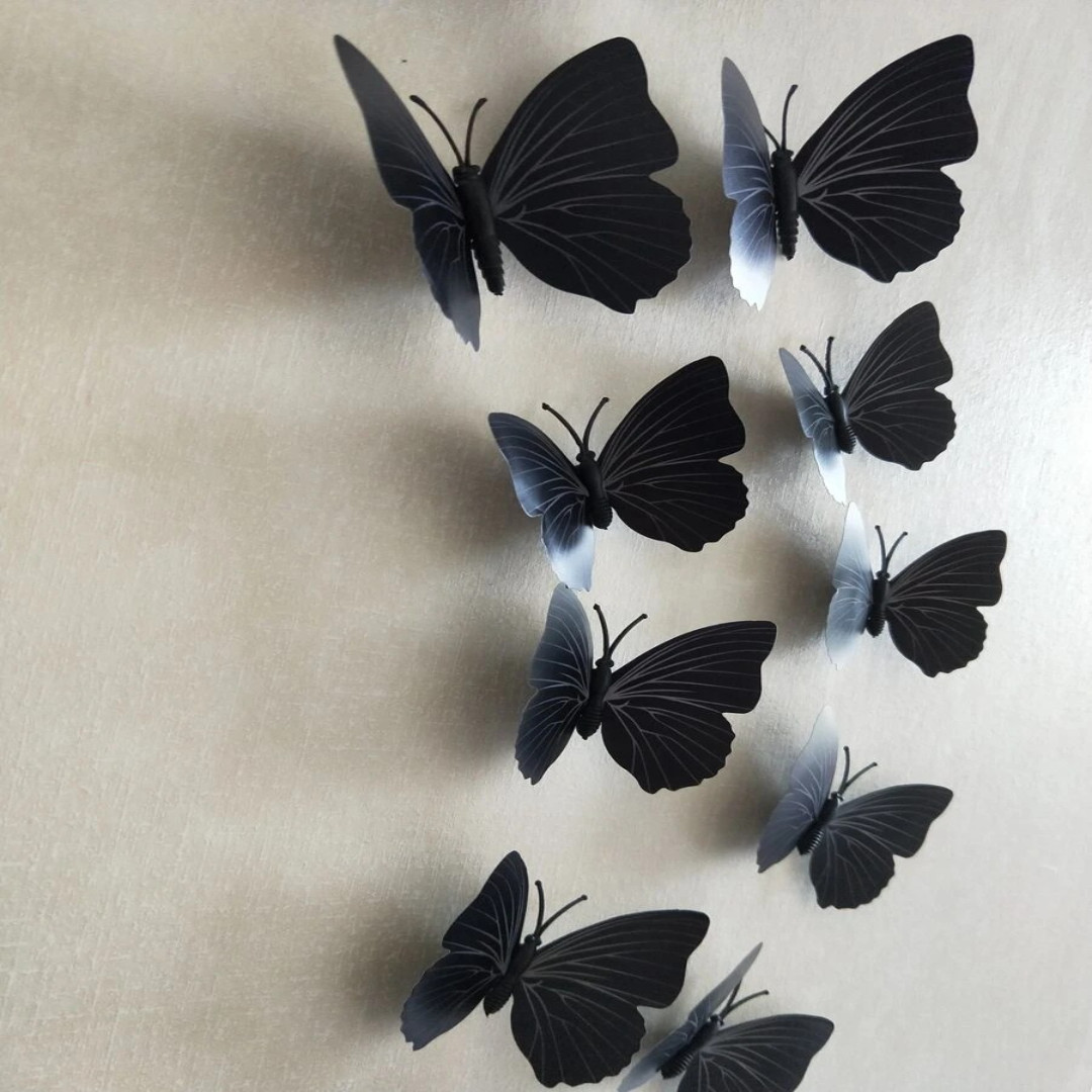 12pcs/Set 3D Butterfly Wall Sticker Modern Magnet Butterfly Sticker Vinyl Decal